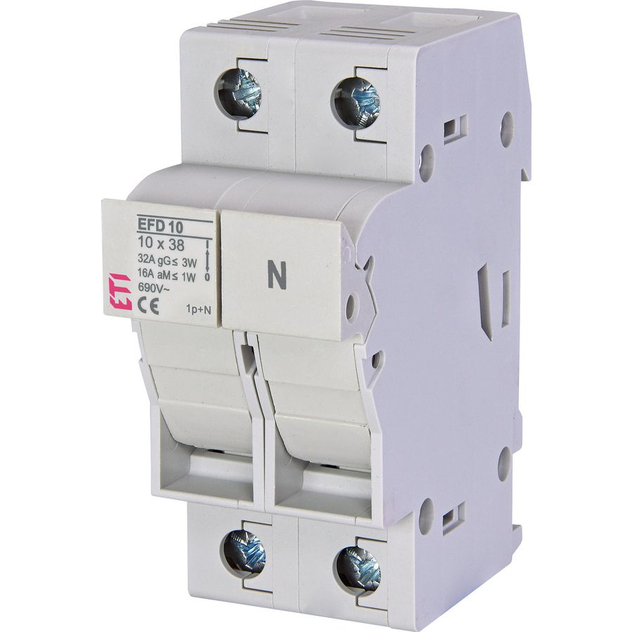 Smeltpatroonschakelaar 32A EFD10 1P+N