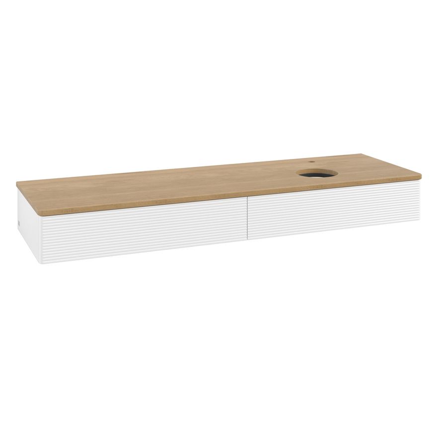 Wastafelonderkast Antao 1600x190x500mm White Matt Lacquer K16151MT