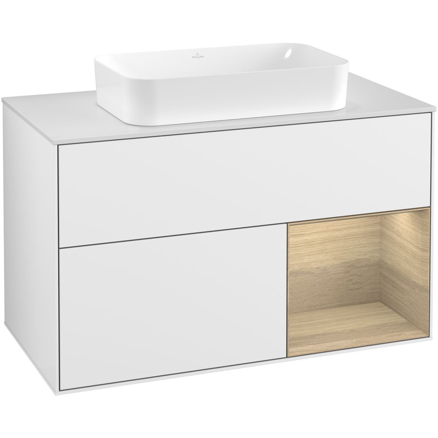 Wastafelonderkast Finion 1000x603x501mm G.White.L F251PCGF