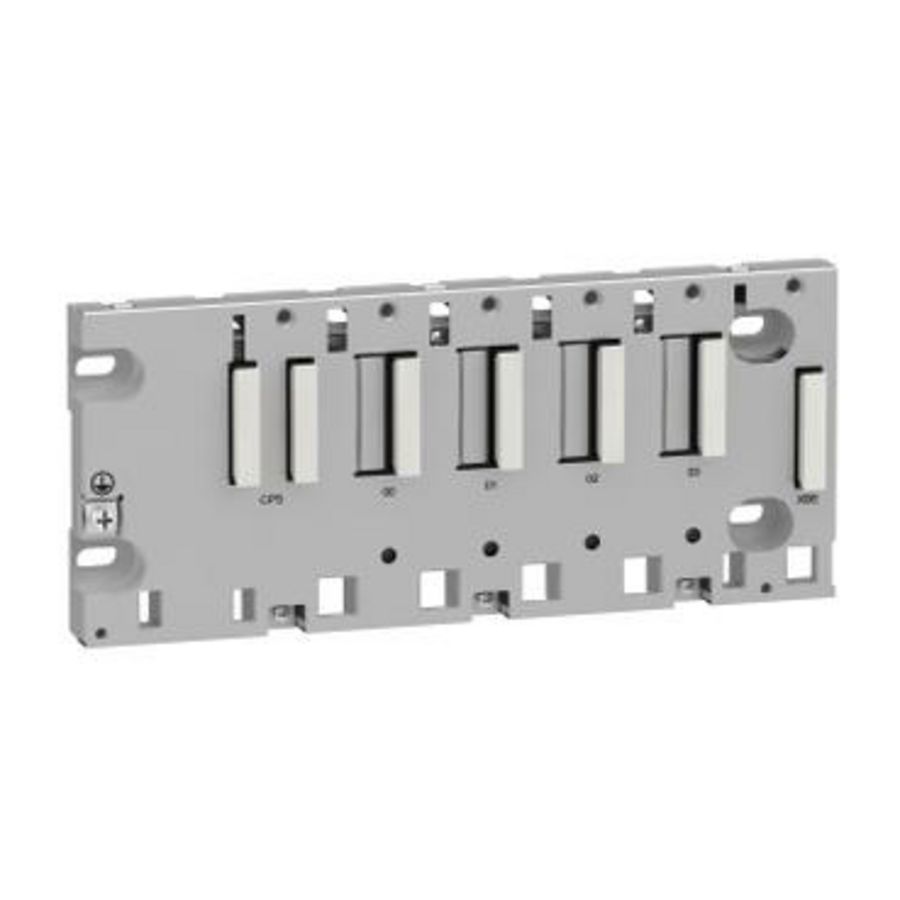 Backplane 4 mods paneel- plaat- of DIN-railmontage Modicon