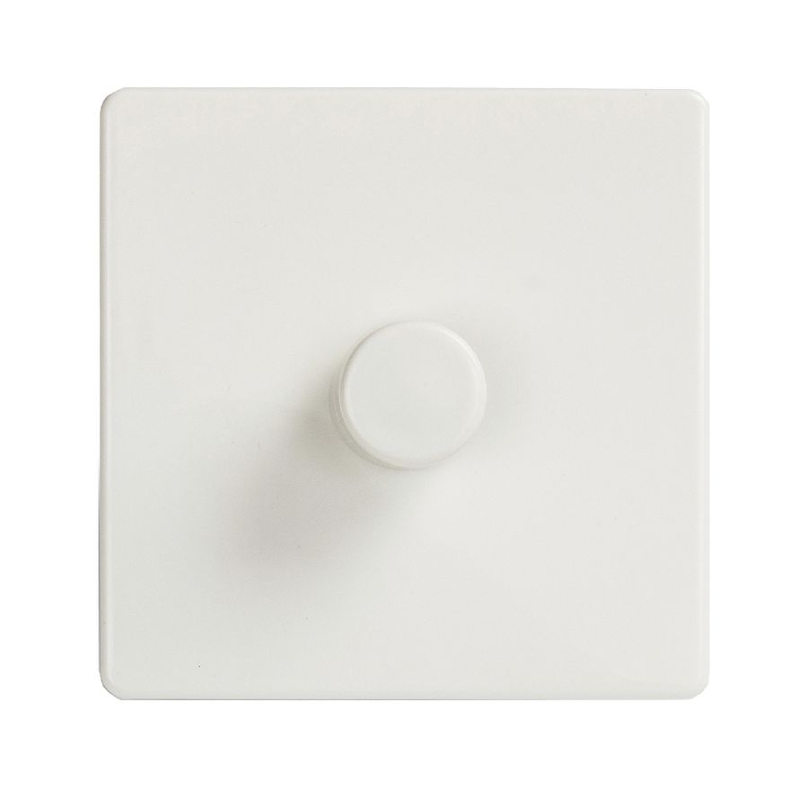 Dimmer V-Com LED 2-weg draaibaar 0-100W Kleine witte knop