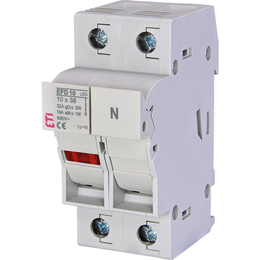 Smeltpatroonschakelaar 32A EFD10 LED 1P+N