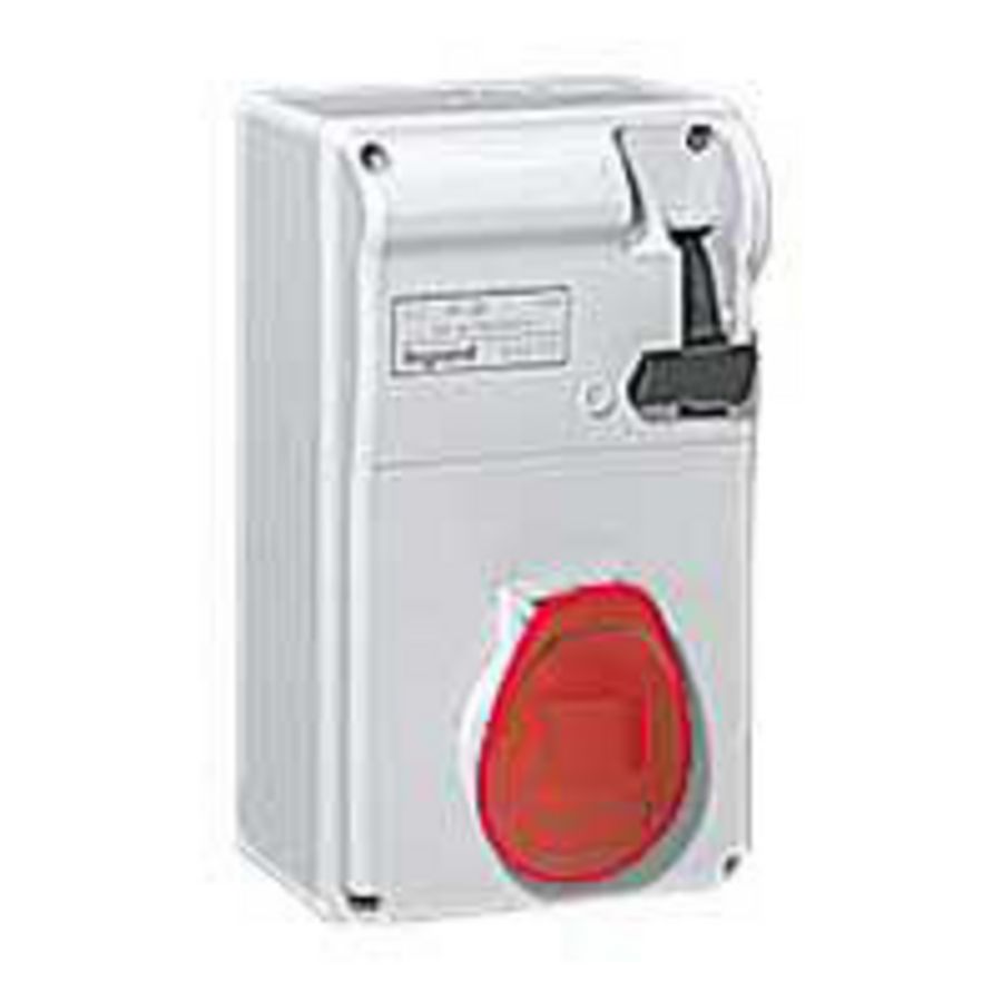 Wandcontactsdoos gesch. 400V 32A 4-polig IP44 P17