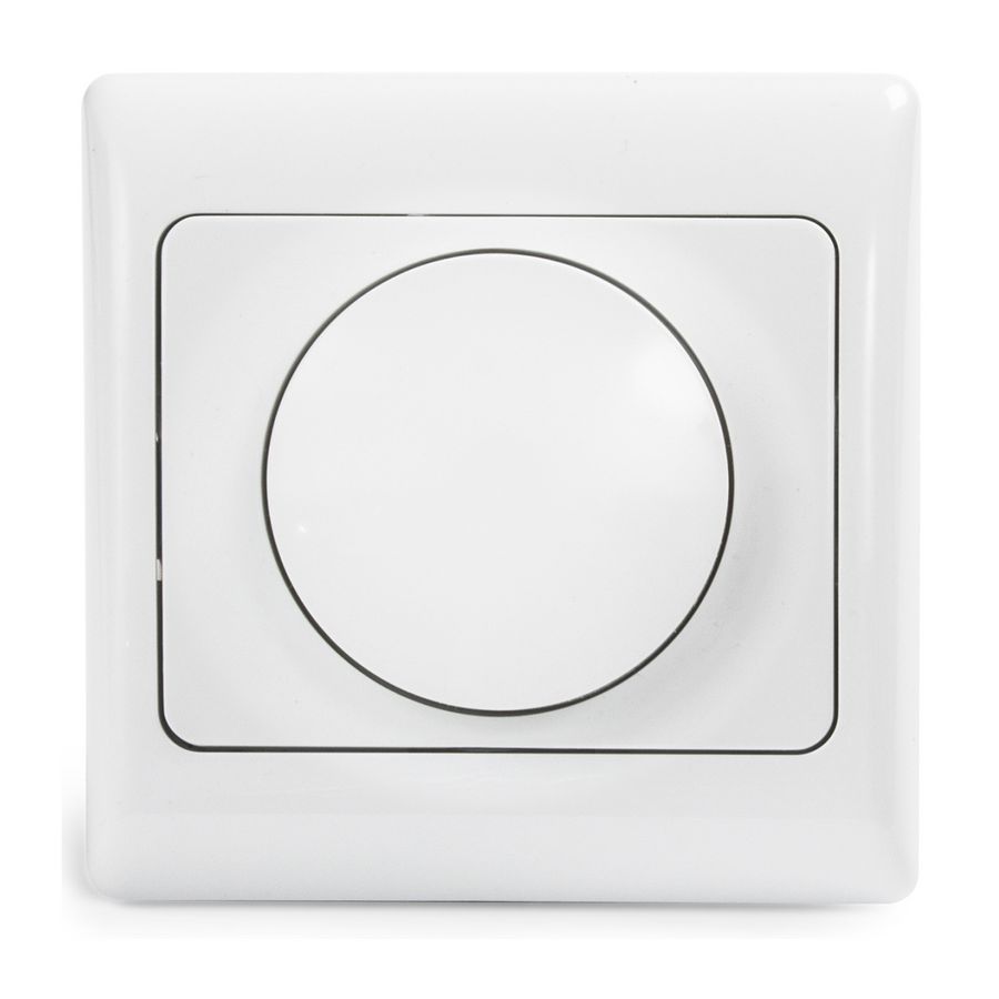 Dimmer V-Com LED 2-weg draaibaar 0-100W Grote witte knop