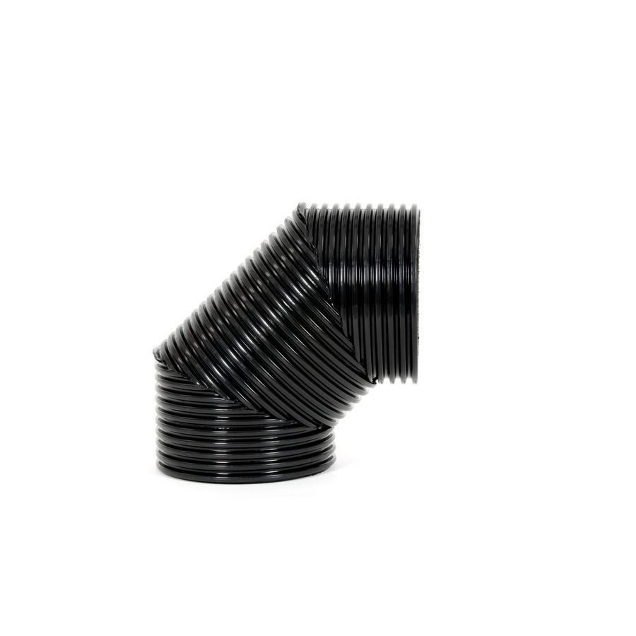 Ventilatiebocht PE geisoleerd Ø200/170mm 90° (met zaag te splitsen in 2x 45°)