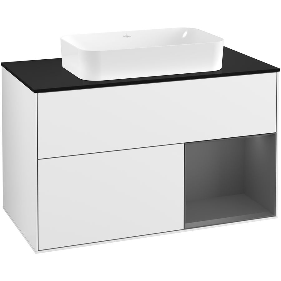 Wastafelonderkast Finion 1000x603x501mm G.White.L F252GKGF