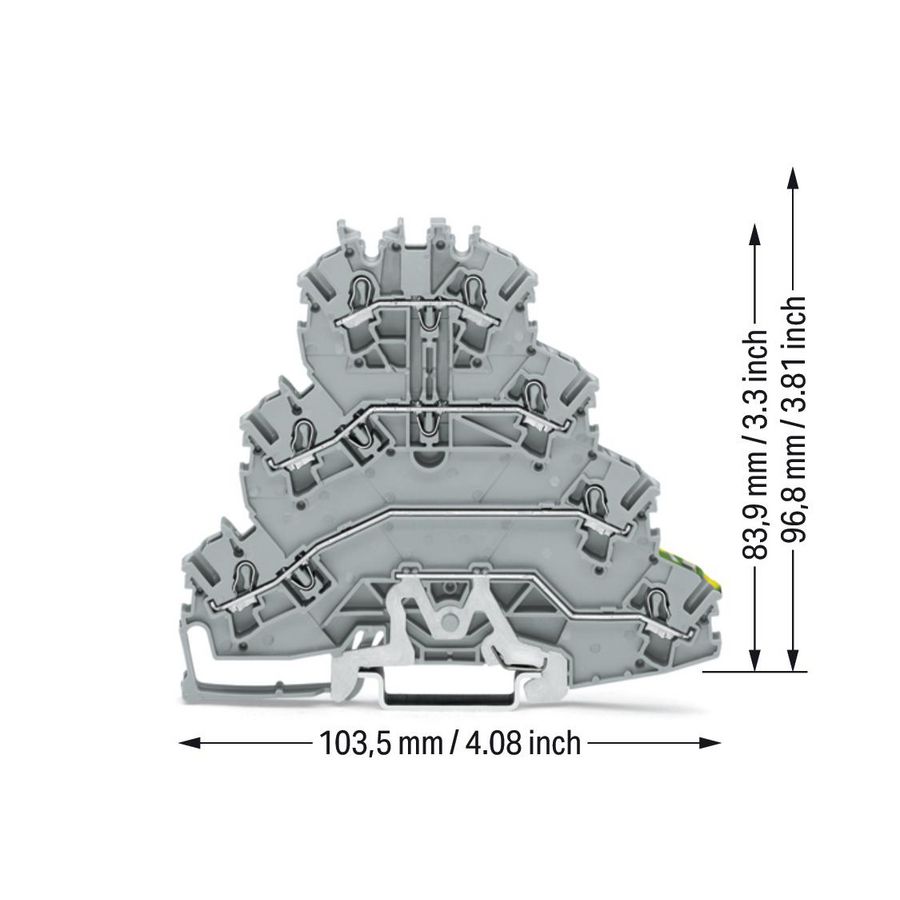 4-etage rijg rijg motoraansluiting 2,5mm² 2002-4127 VVE=25