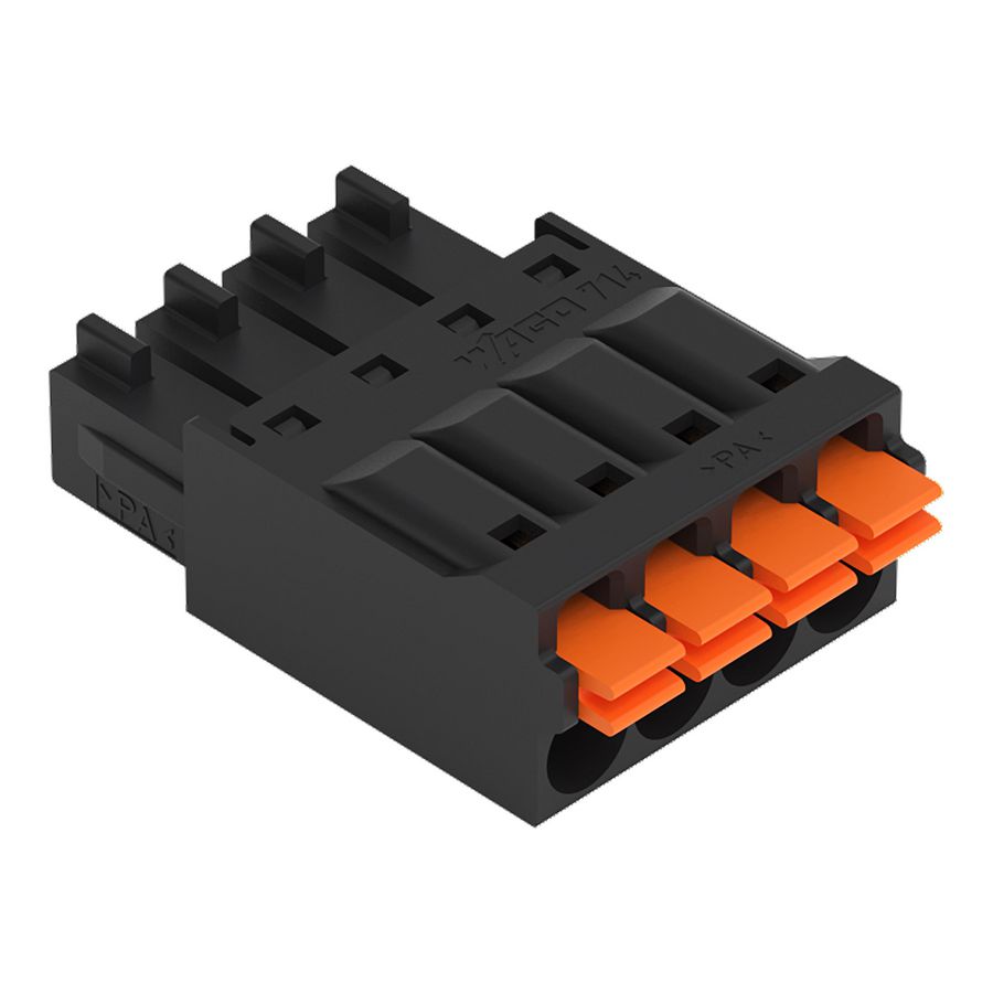 1-draads FE steker druk 1,5mm² zwart 714-104 VVE=200