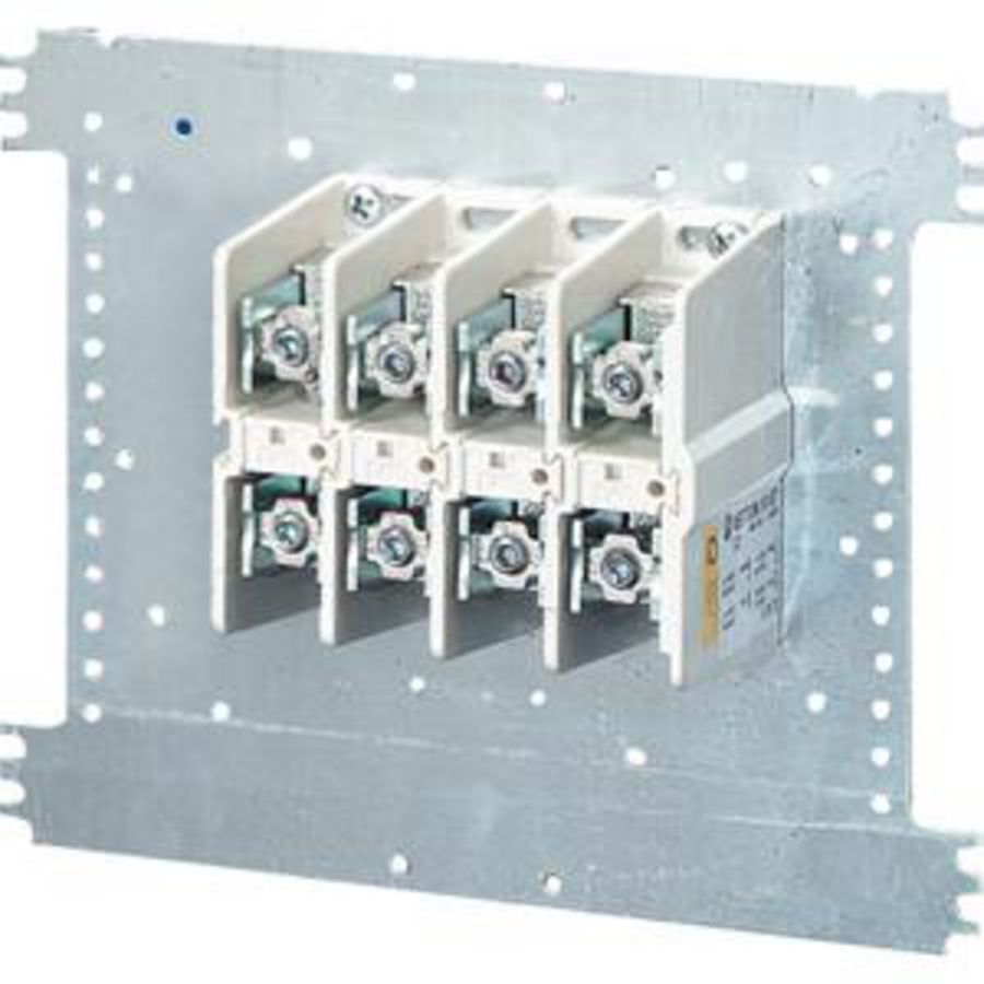 Aansluitsklem 250A 16-150 mm2 Cu/Alu 4 polig op m.plaat