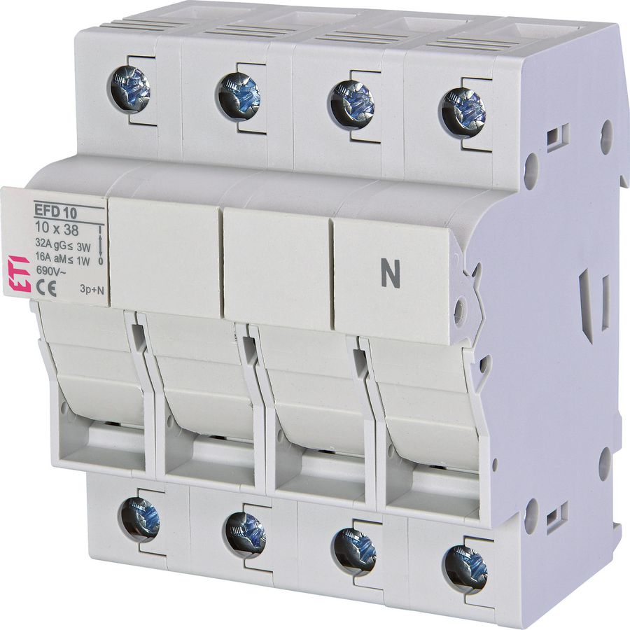 Smeltpatroonschakelaar 32A EFD10 3P+N