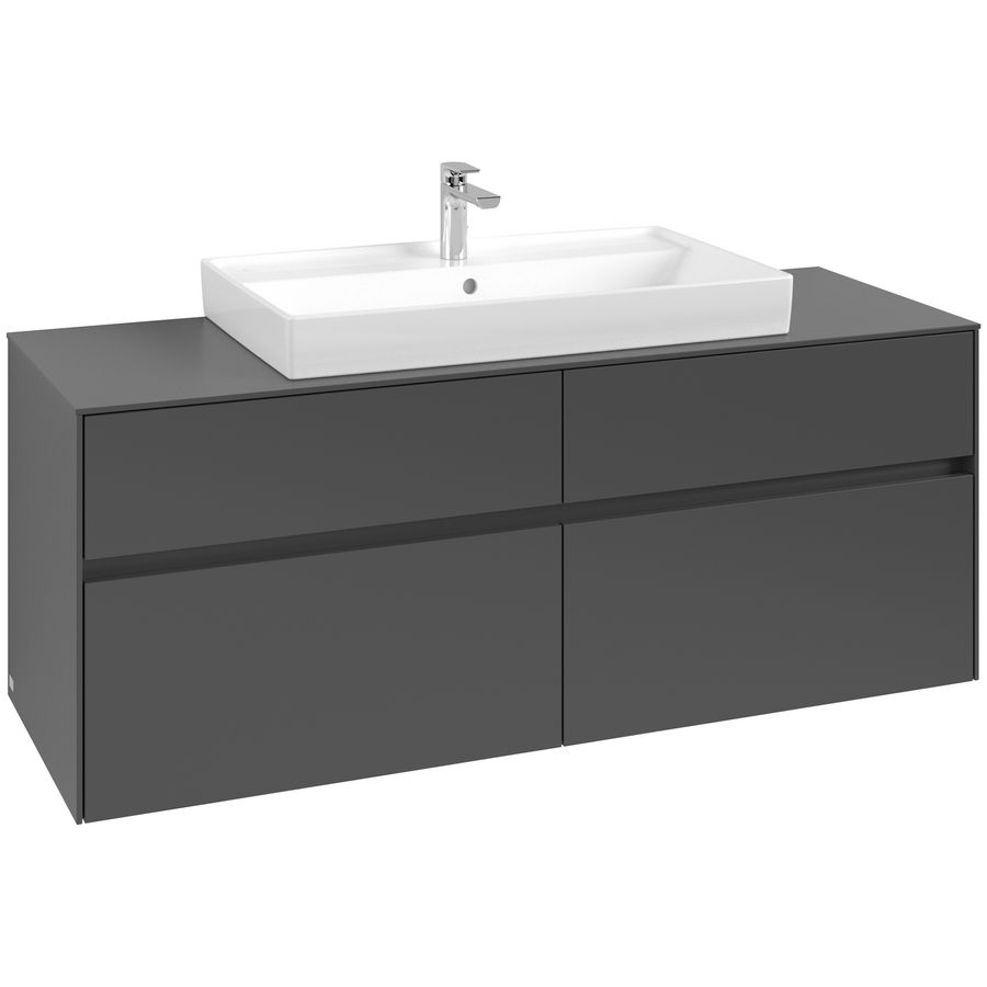 Wastafelonderkast Collaro 1400x548x500mm Graphite C088B0VR