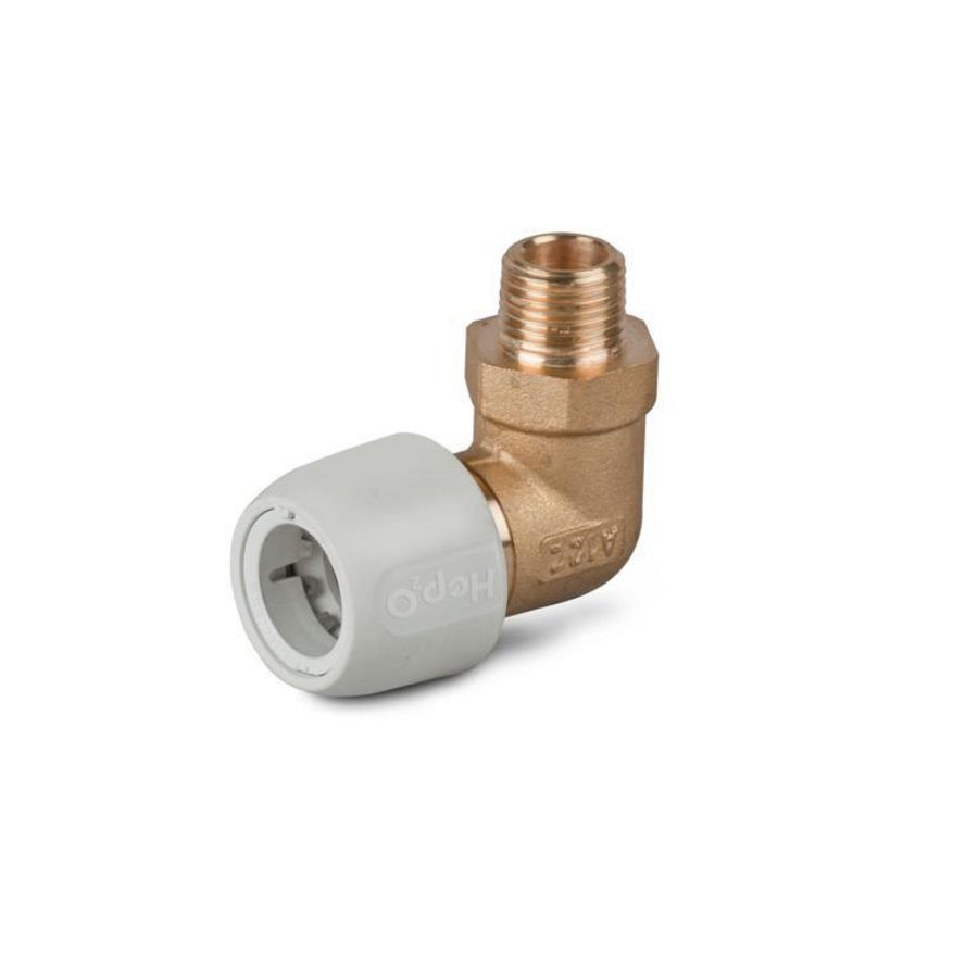 Knie messing 90gr. Hep2O 15x1/2"BUD