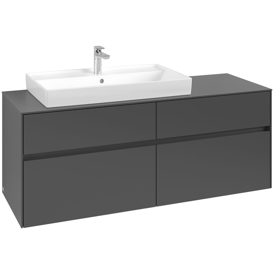 Wastafelonderkast Collaro 1400x548x500mm Graphite C08900VR