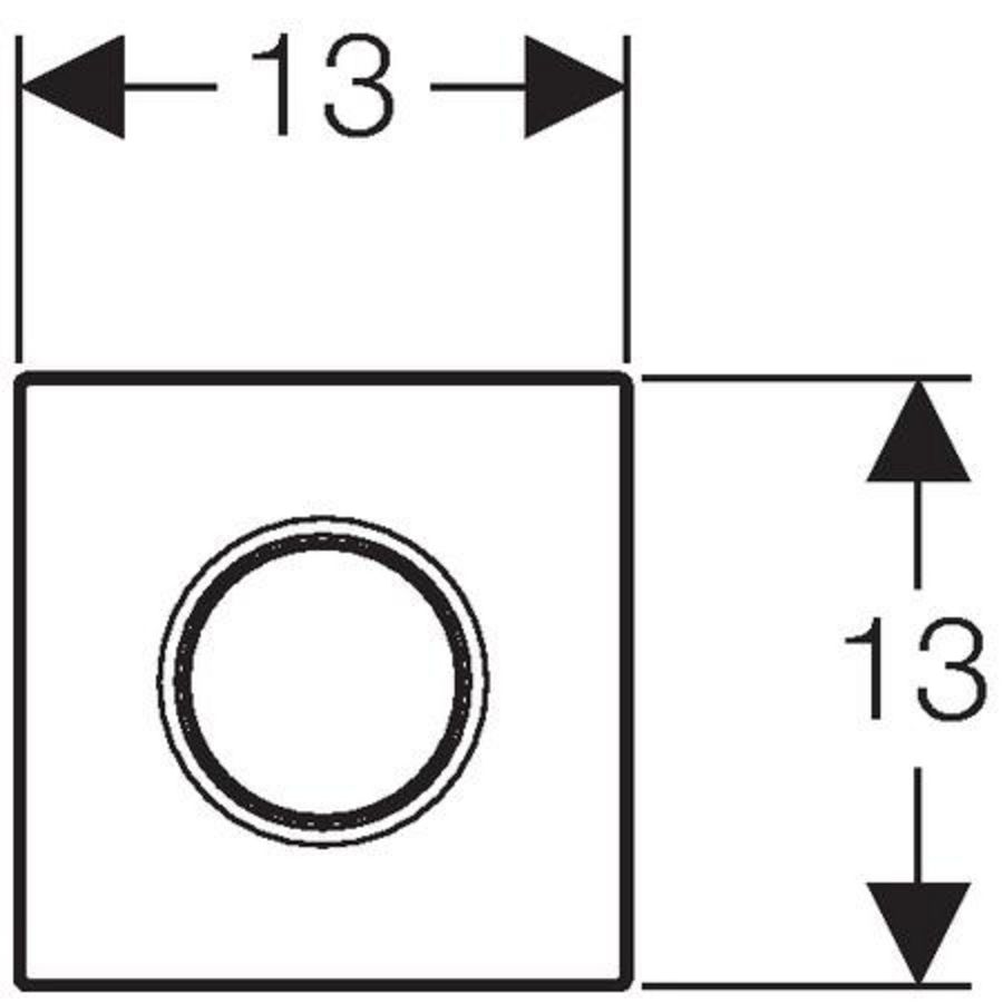Urinoirsturing pneumatisch TYPE-01 ROUND chroom