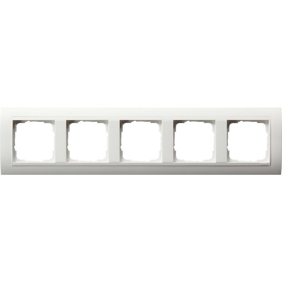 Afdekraam 5-voudig bred Gira Standard 55 zuiver wit m