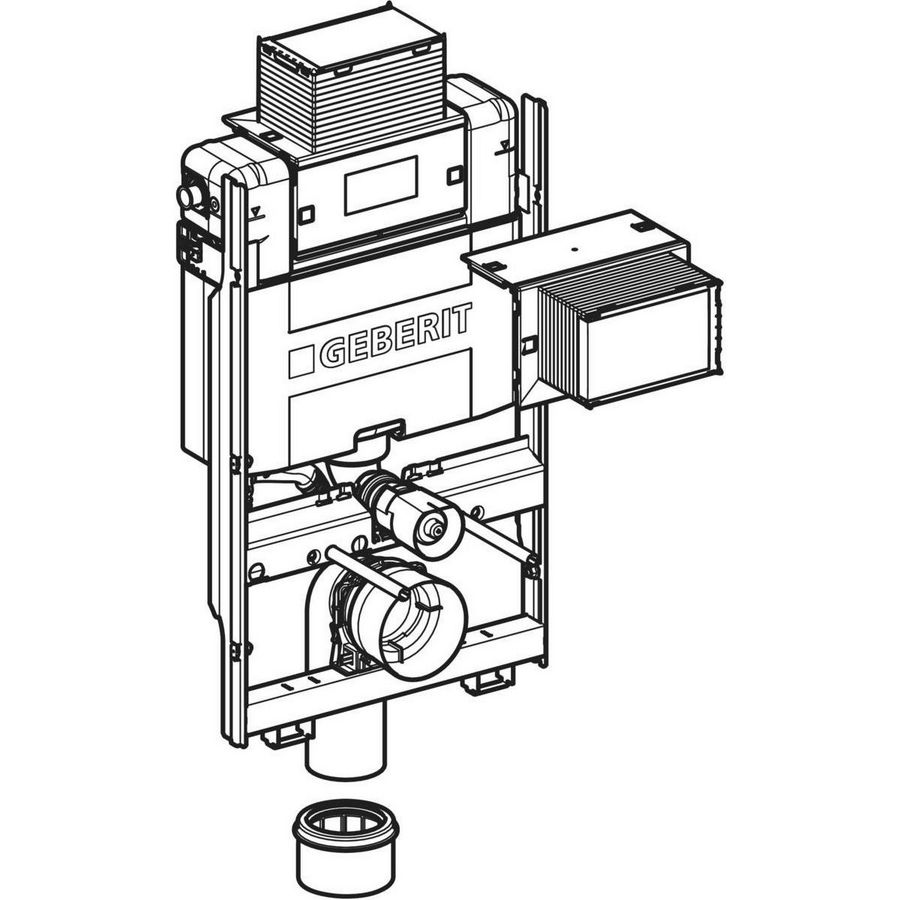 GIS element voor wandcloset 87cm met Omega inbouwreservoir 12cm