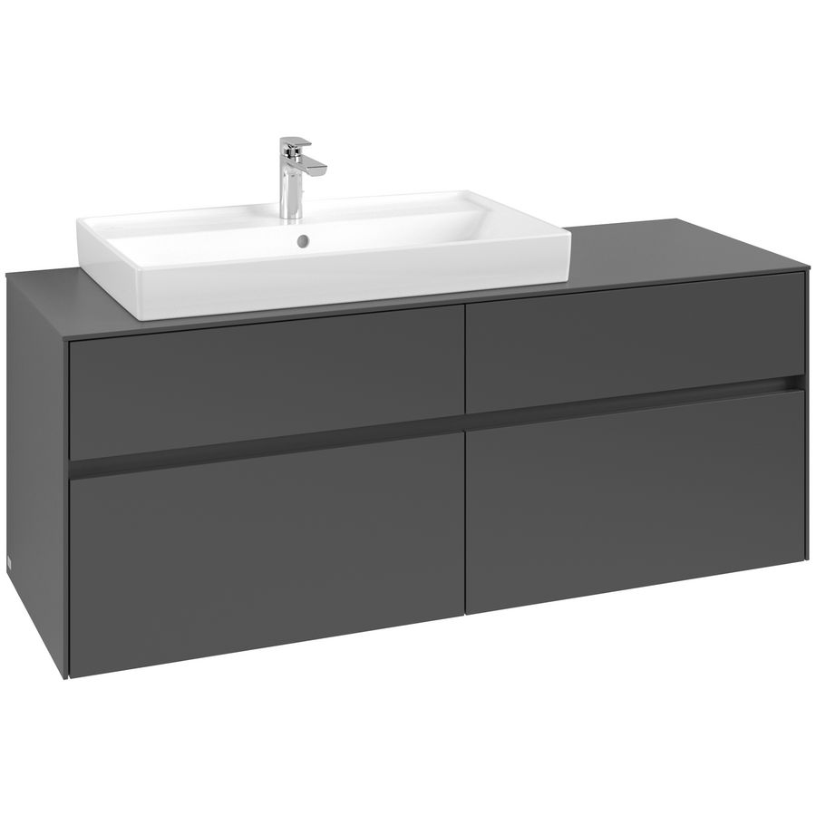 Wastafelonderkast Collaro 1400x548x500mm Graphite C089B0VR