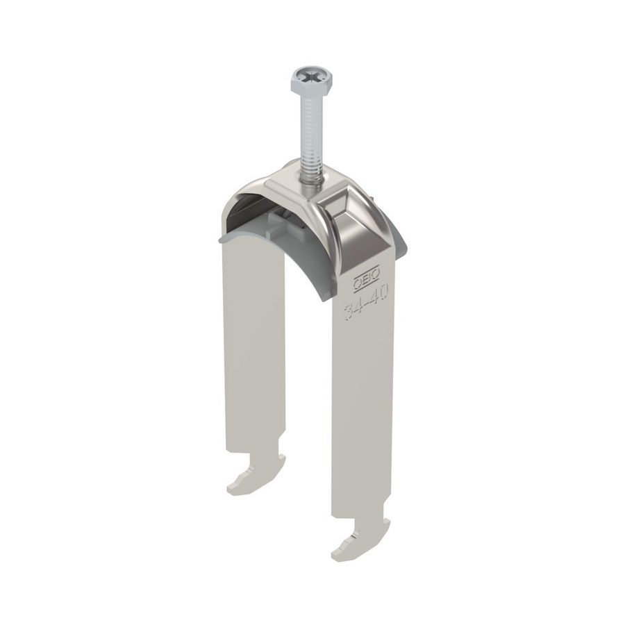 Beugelklem 2056 2-vdg 34-40mm rvs A2 1.4301 blank VVE=25