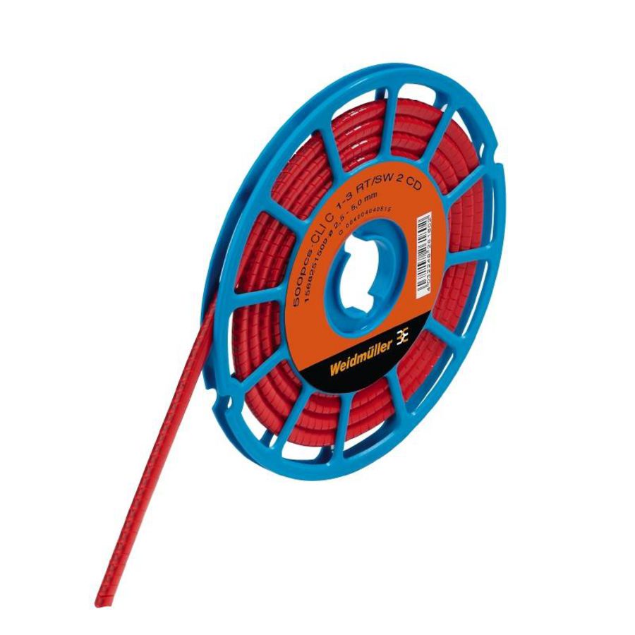 Kabelcoderingsyst. rood O.D.2.5-5mm PVC soft withou VVE=500