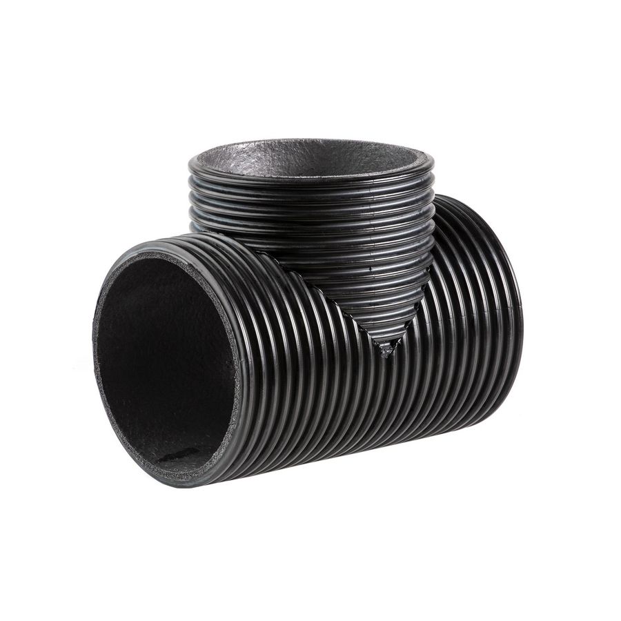 T-stuk tbv ventilatiebuis PE geisoleerd Ø200mm inw. 170mm