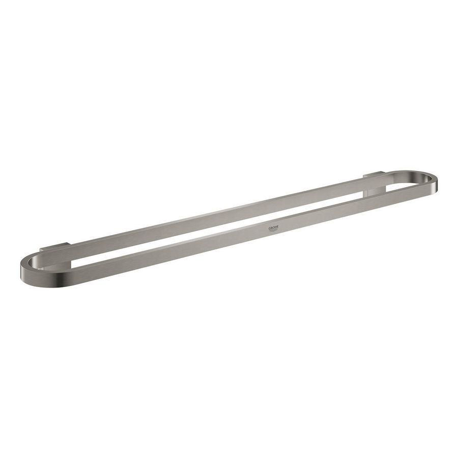 Selection handdoekhouder 600mm v glazen planchet 41056AL0 hard graphite geborsteld (mat donker grijs)