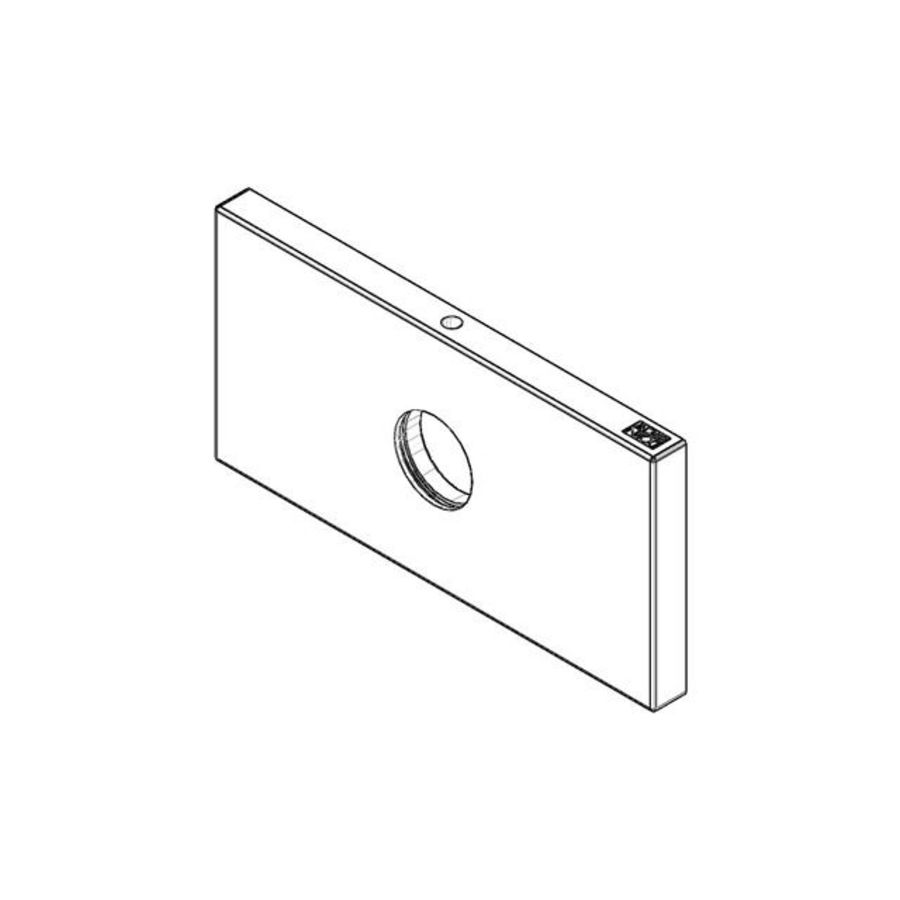 Rozet v. bidet 120x60x9mm chr