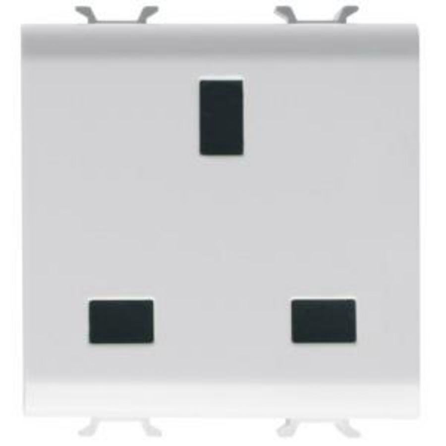BRITISH STANDARD SOCKET-OUTLET 250V ac-2P+E 13A-2 GANG VVE=6