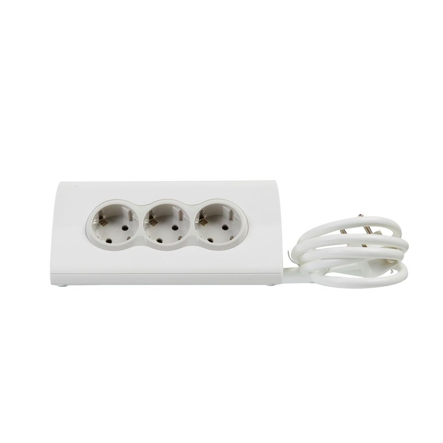 Bureaublok TKD 3-voudig 2xUSB tablethouder wit RA