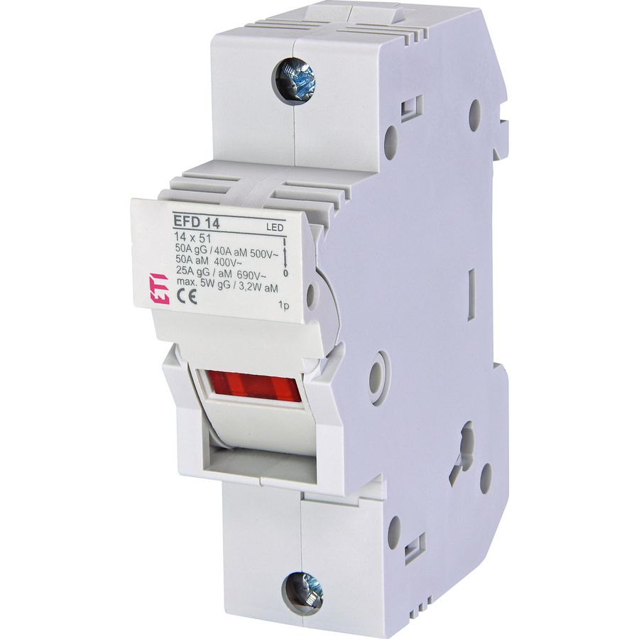 Smeltpatroonschakelaar 50A EFD14 LED 1P