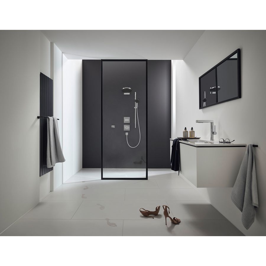 Finoris 1-hendel wastafelmengkraan 230 2 straalsoorten uittrekbare vuistdouche chroom sprong 191mm incl. push-open plug 1.1/4"