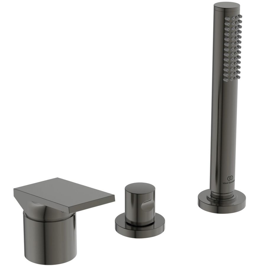 Badmengkraan 3-gats badrand z. uitloop magnetic grey Extra