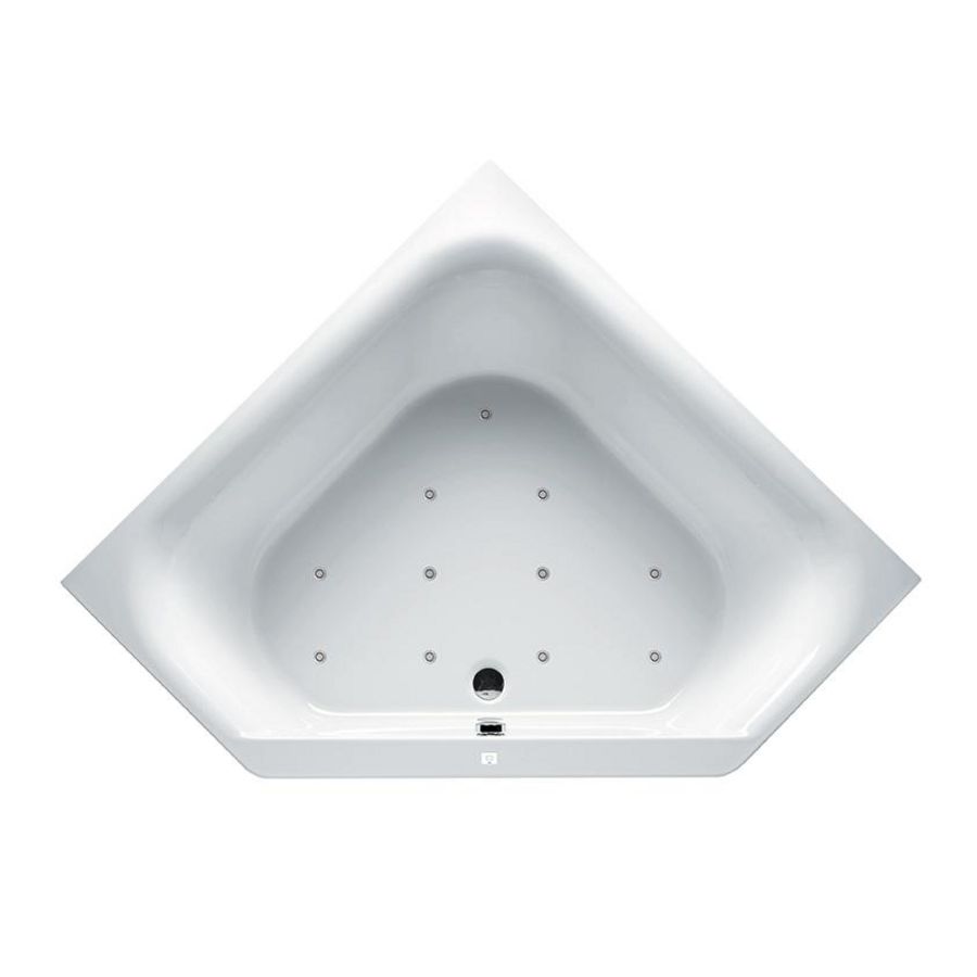 Whirlpool Austin Rihopool 145x145cm systeem AIR links hoogglans wit