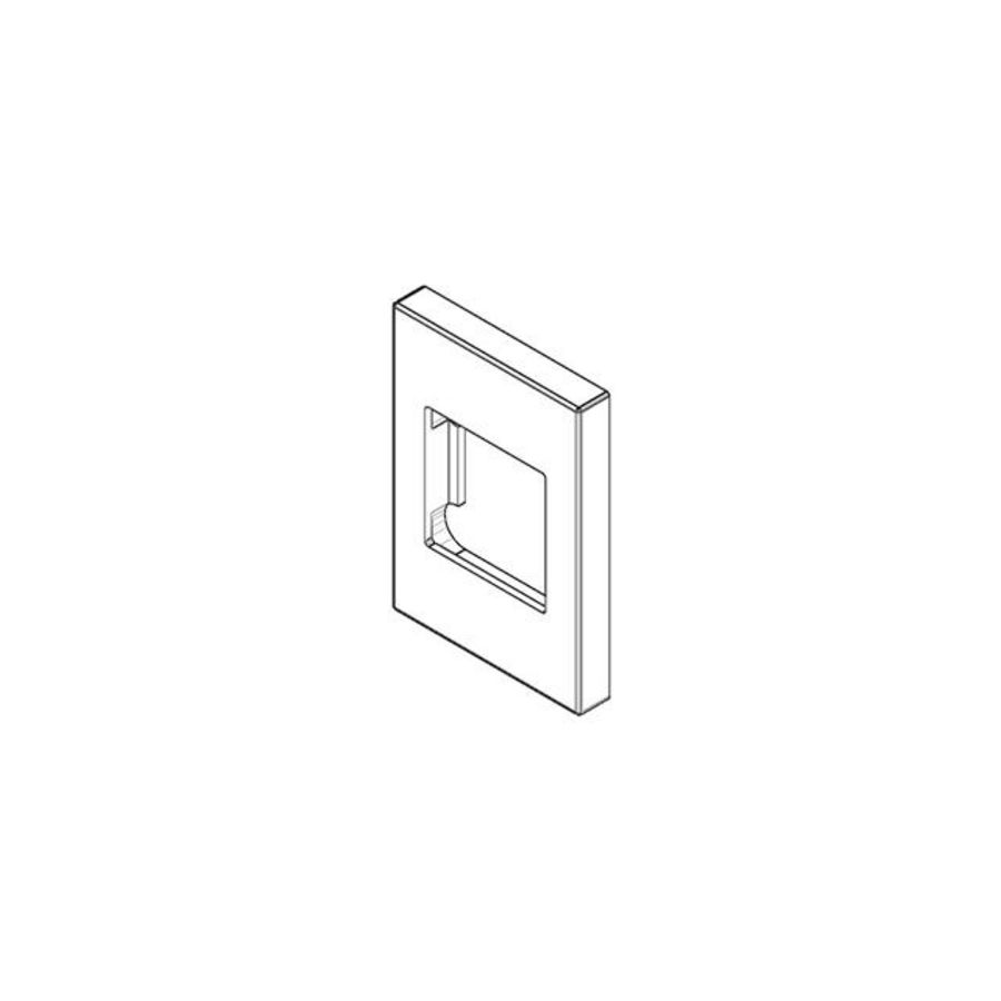 Rozet v. regendouche 78x55x8,5mm chr