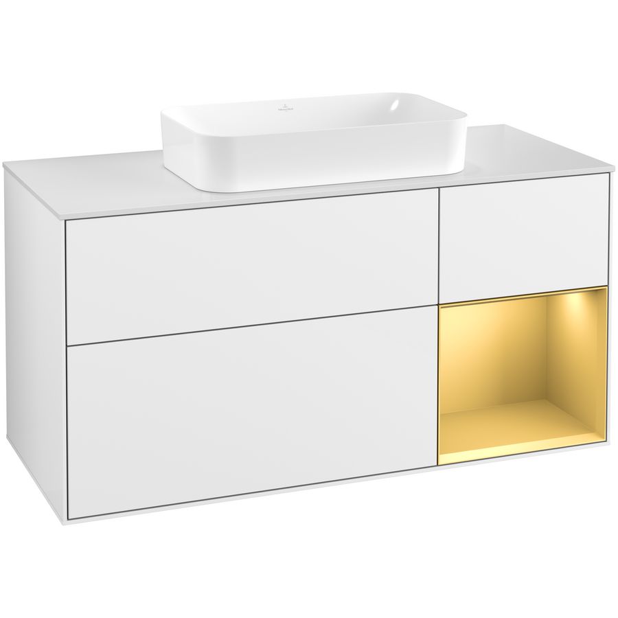 Wastafelonderkast Finion 1200x603x501mm G.White.L G711HFGF