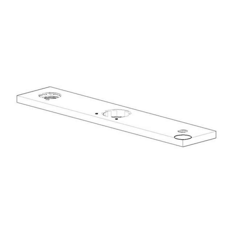 Rozet 300x60x9x34mm Platina gebors.