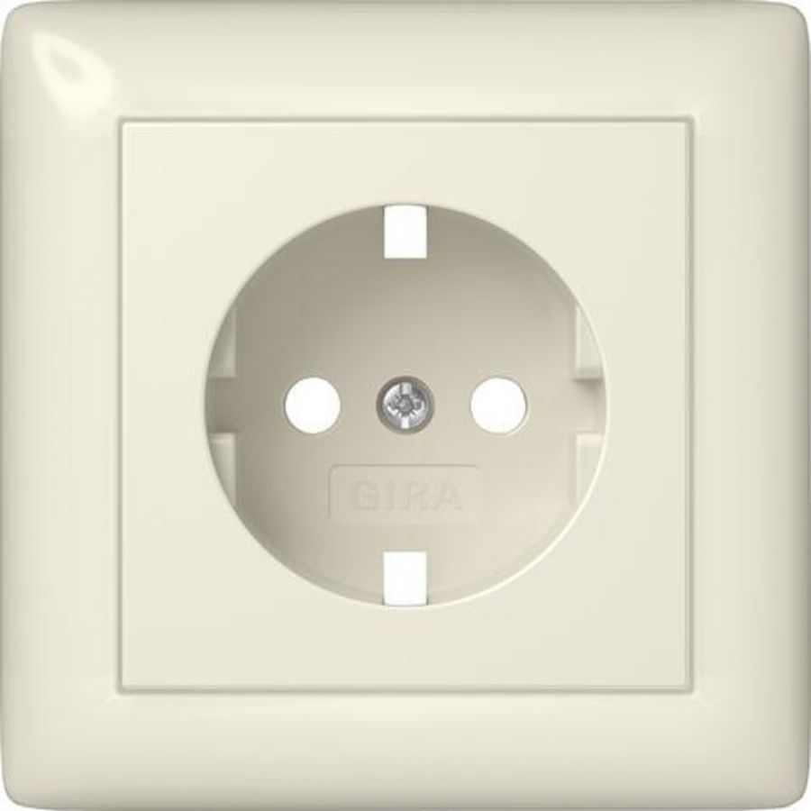 Res-onderdeel: afdekking wandcontactdoos met randaarde v.afdekkingpl. System 55