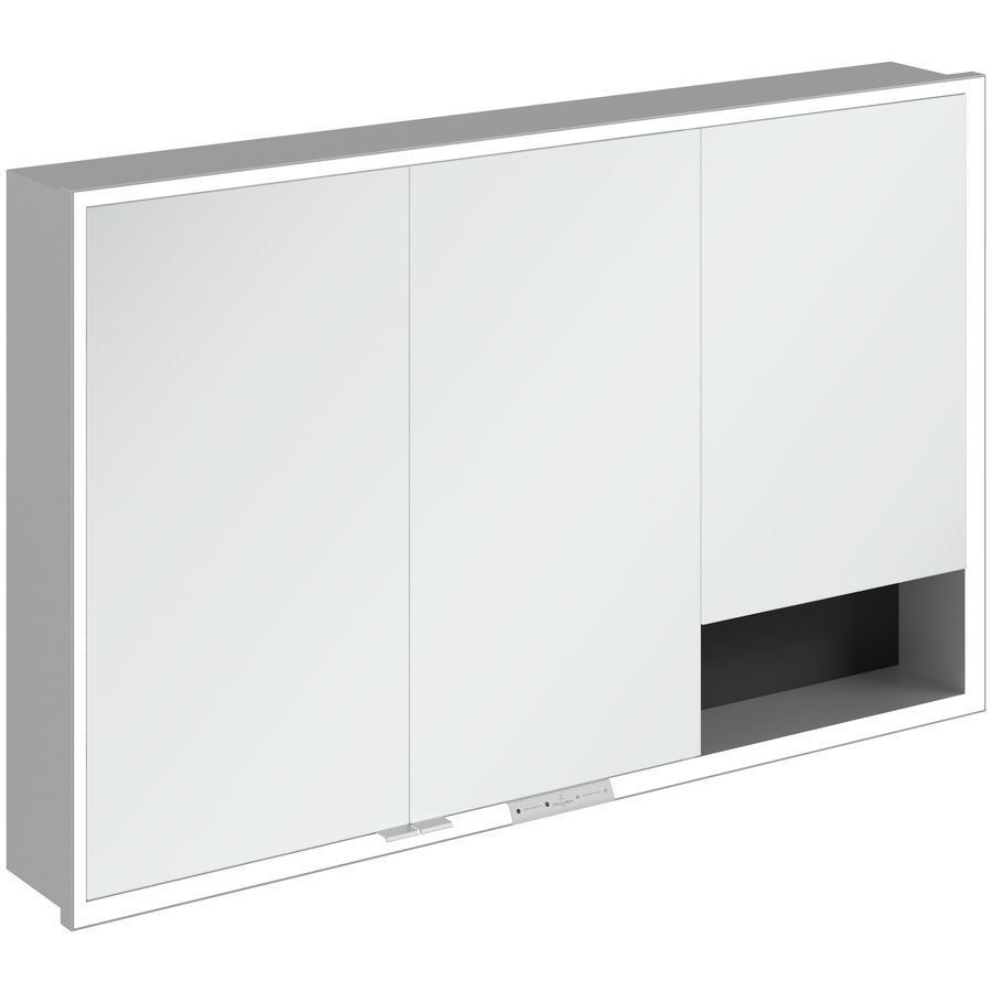 Inbouw-spiegelkast My View+ 1200x750x168mm Volcano Black