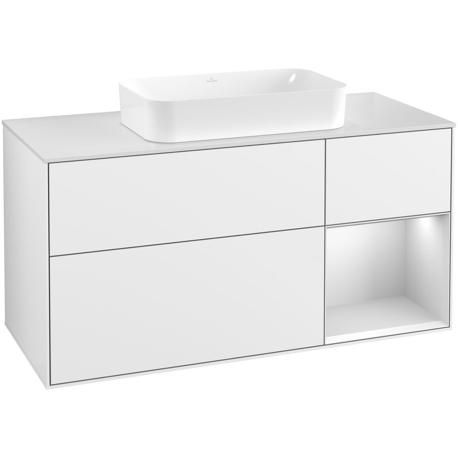 Wastafelonderkast Finion 1200x603x501mm G.White.L G711MTGF