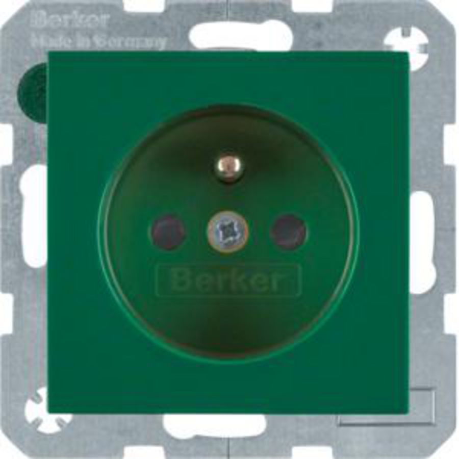 Wandcontactdoos penaarde schroef berker S.1/B.3/B.7 gr glans