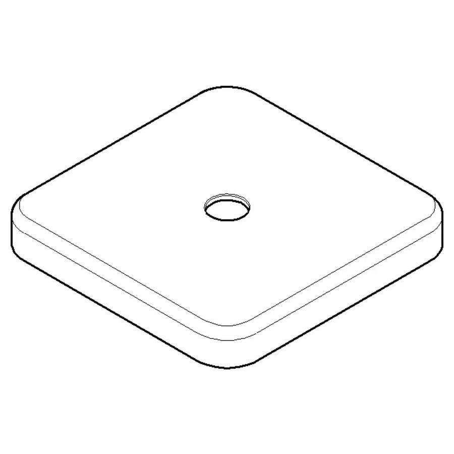 Rozet 63x63x8,5x8,4mm chr