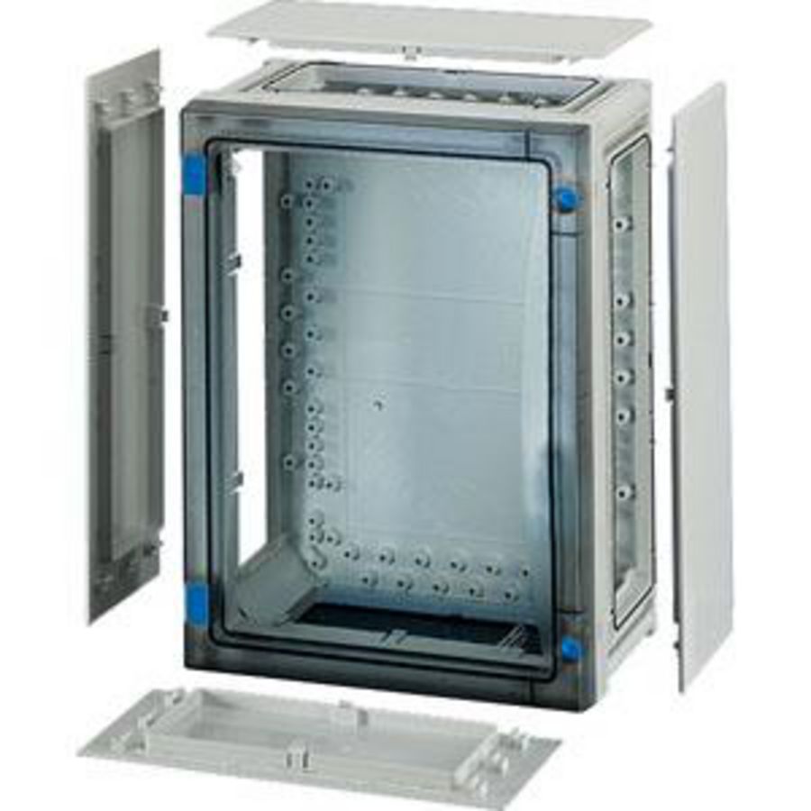 L. beh. BM2 276x366x163 wand Dicht Transparant deksel