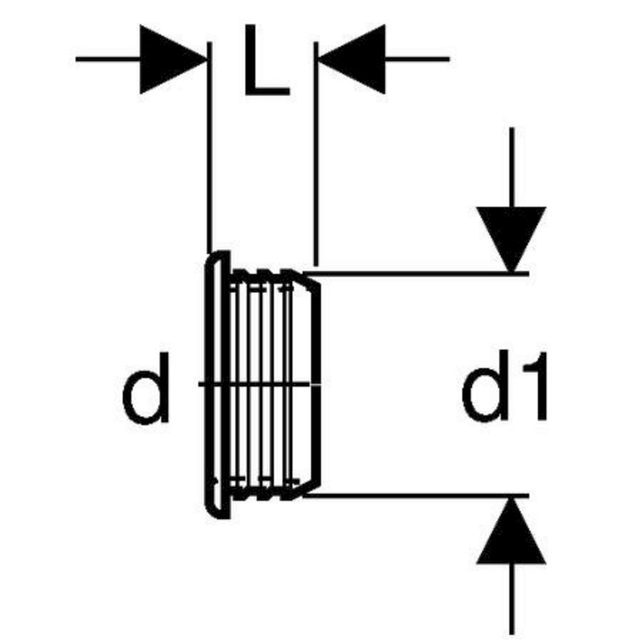Verlooprubber 58x32mm tbv sifonaansluitmof/-bocht