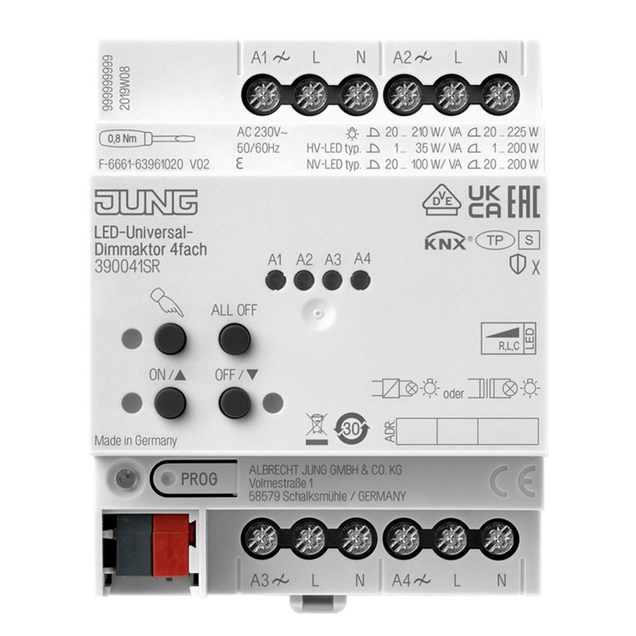 Dimactor universeel 4-voudig KNX