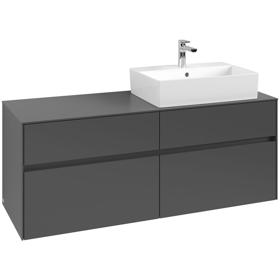 Wastafelonderkast Collaro 1400x548x500mm Graphite C13300VR