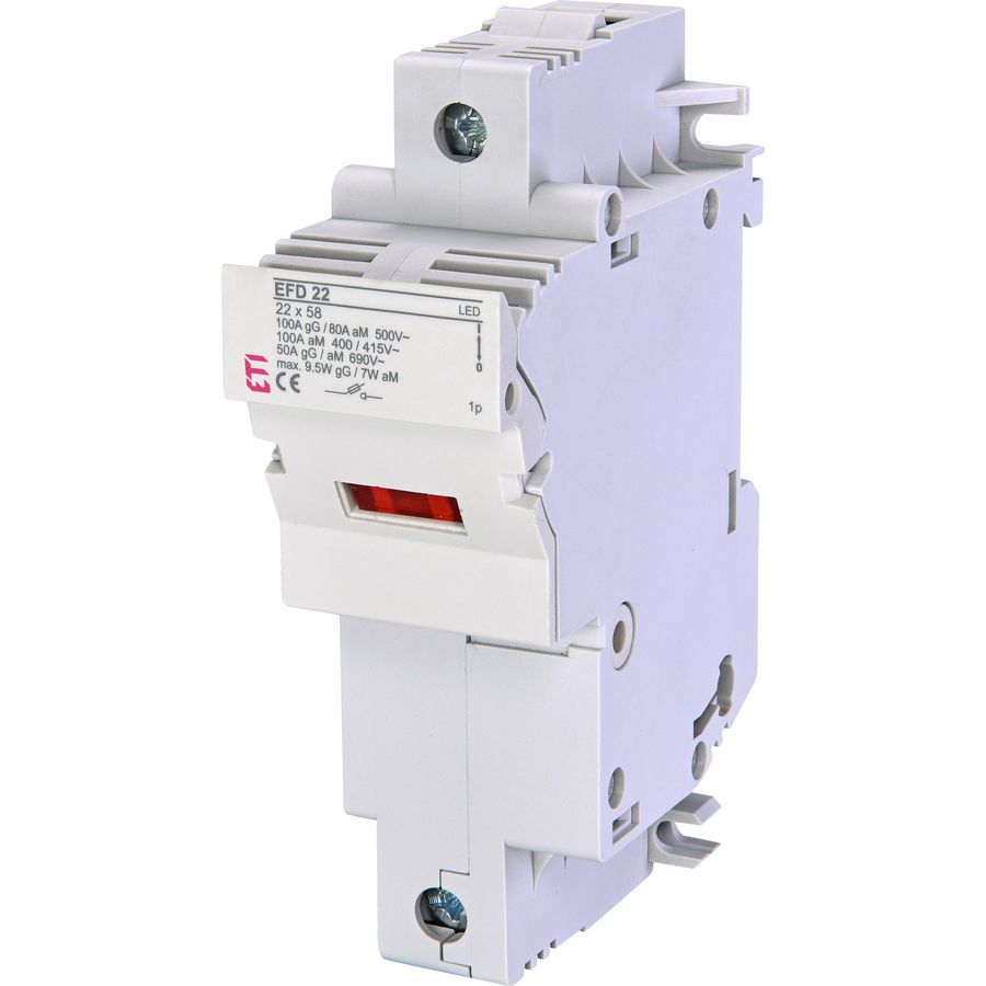 Smeltpatroonschakelaar 100A EFD22 LED 1P