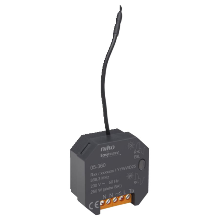 Universele draadloze Easywave dimmer enkelpolig een kanaal