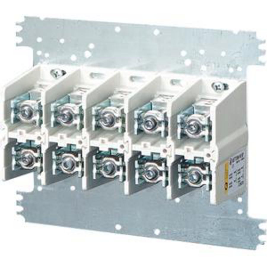 Aansluitsklem 400A 25-240 mm2 Cu/Alu 5 polig op m.plaat