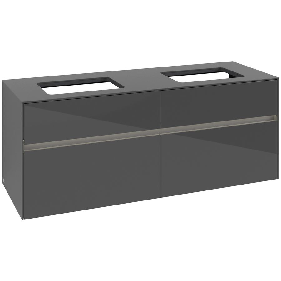 Wastafelonderkast Collaro 1400x548x500mm Glossy Grey C119B0FP