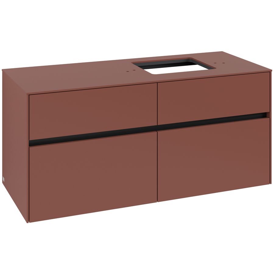 Wastafelonderkast Collaro 1200x548x500mm Wine Red C130B0AH
