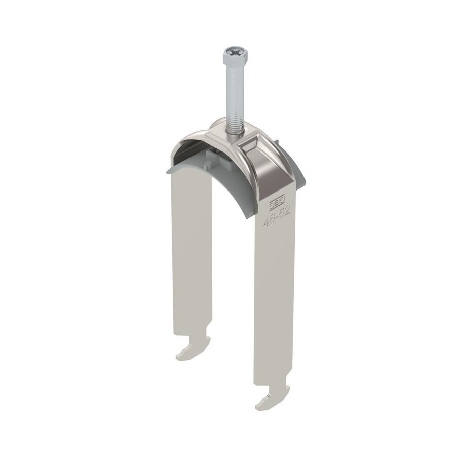 Beugelklem 2056 2-vdg 46-52mm rvs A2 1.4301 blank VVE=25